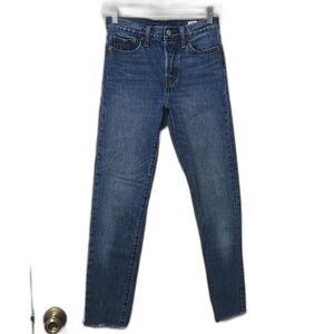 Levi’s White Oak Cone Denim Women’s 25 Blue Jeans Straight Leg Hidden Button Fly